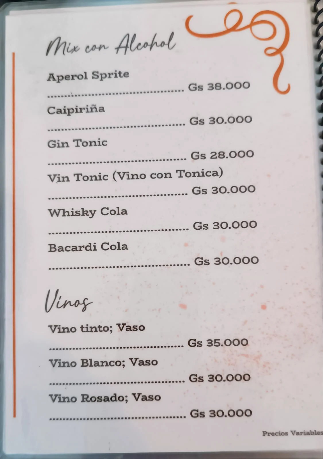 Menú de Creperia Cafe Casa Vital — página 8