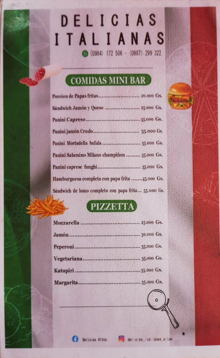 Menú de Delicias Italianas — página 3