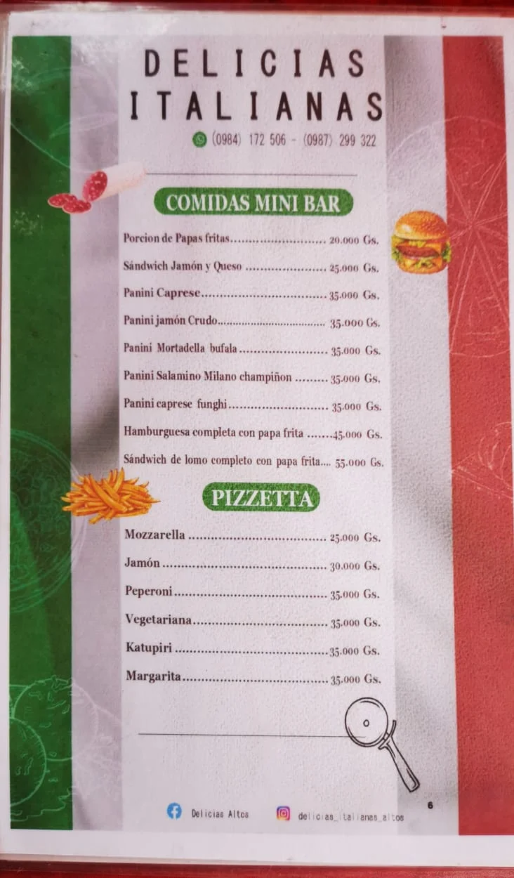 Menú de Delicias Italianas — página 4
