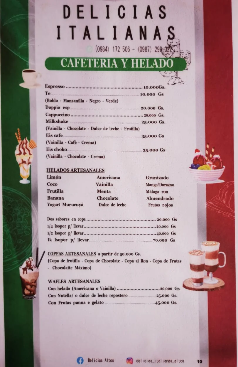Menú de Delicias Italianas — página 14