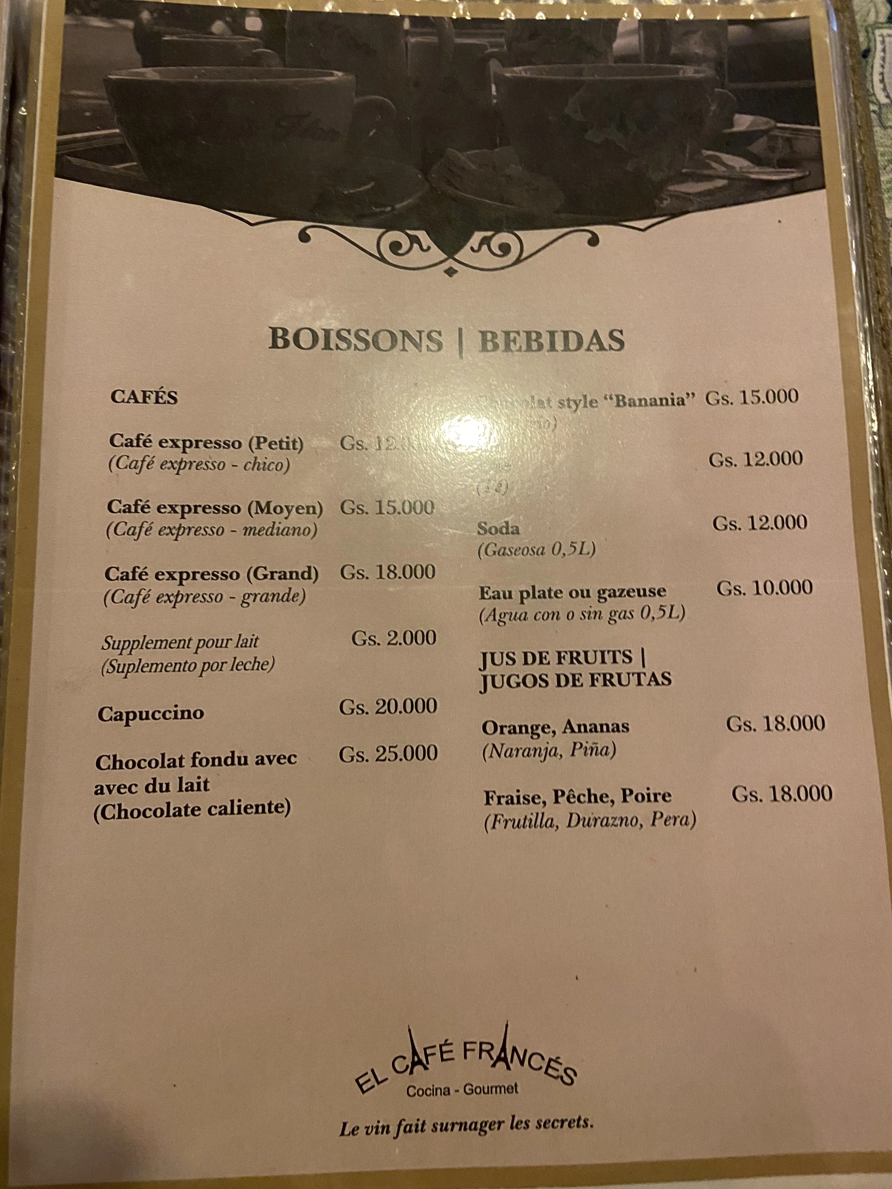 Menú de El Café Francés — página 7