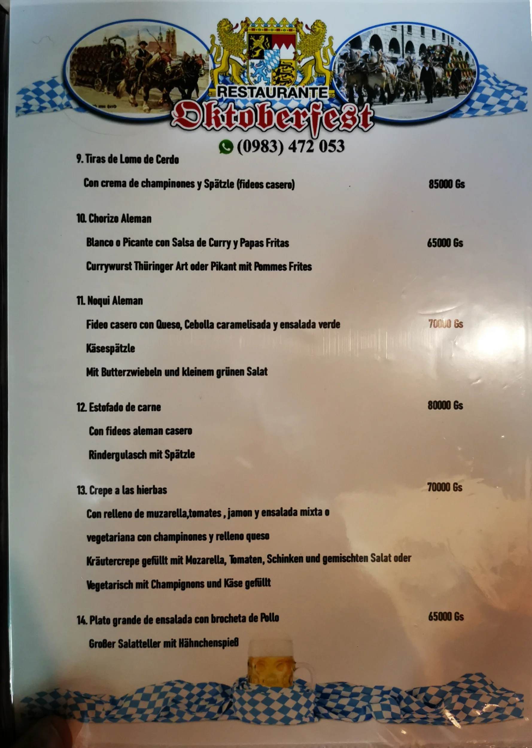 Menú de Restaurante Oktoberfest — página 3